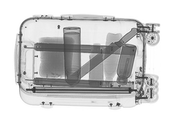 安檢機的灰色顯（xiǎn）示